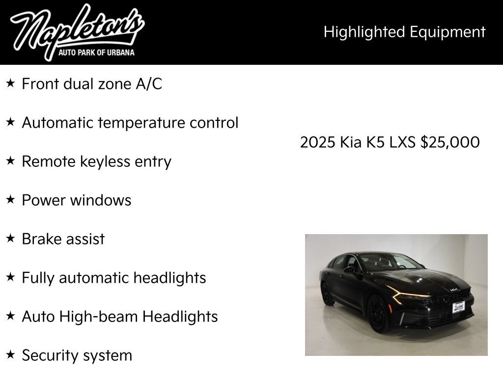 Certified 2025 Kia K5 LXS FWD image 16