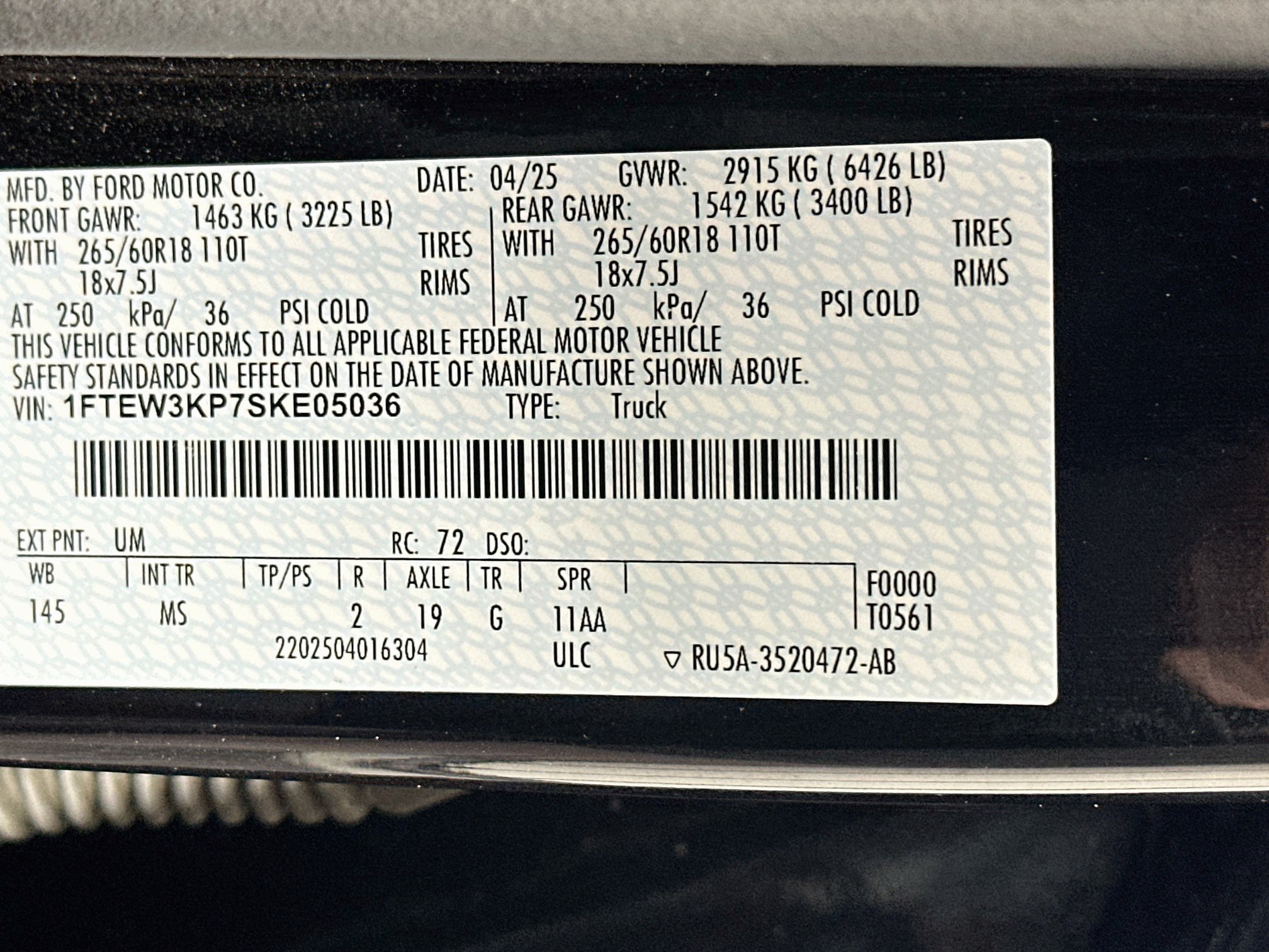 Used 2025 Ford F150 XLT w/ Equipment Group 301A Standard RWD image 12