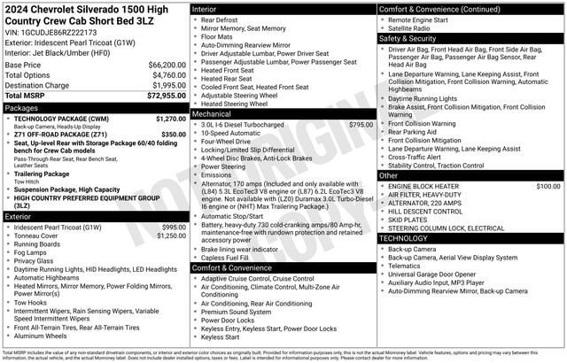 Certified 2024 Chevrolet Silverado 1500 High Country w/ Technology Package image 37