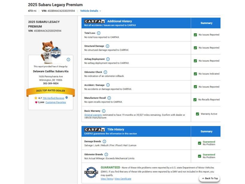 Used 2025 Subaru Legacy Premium AWD/4WD image 8