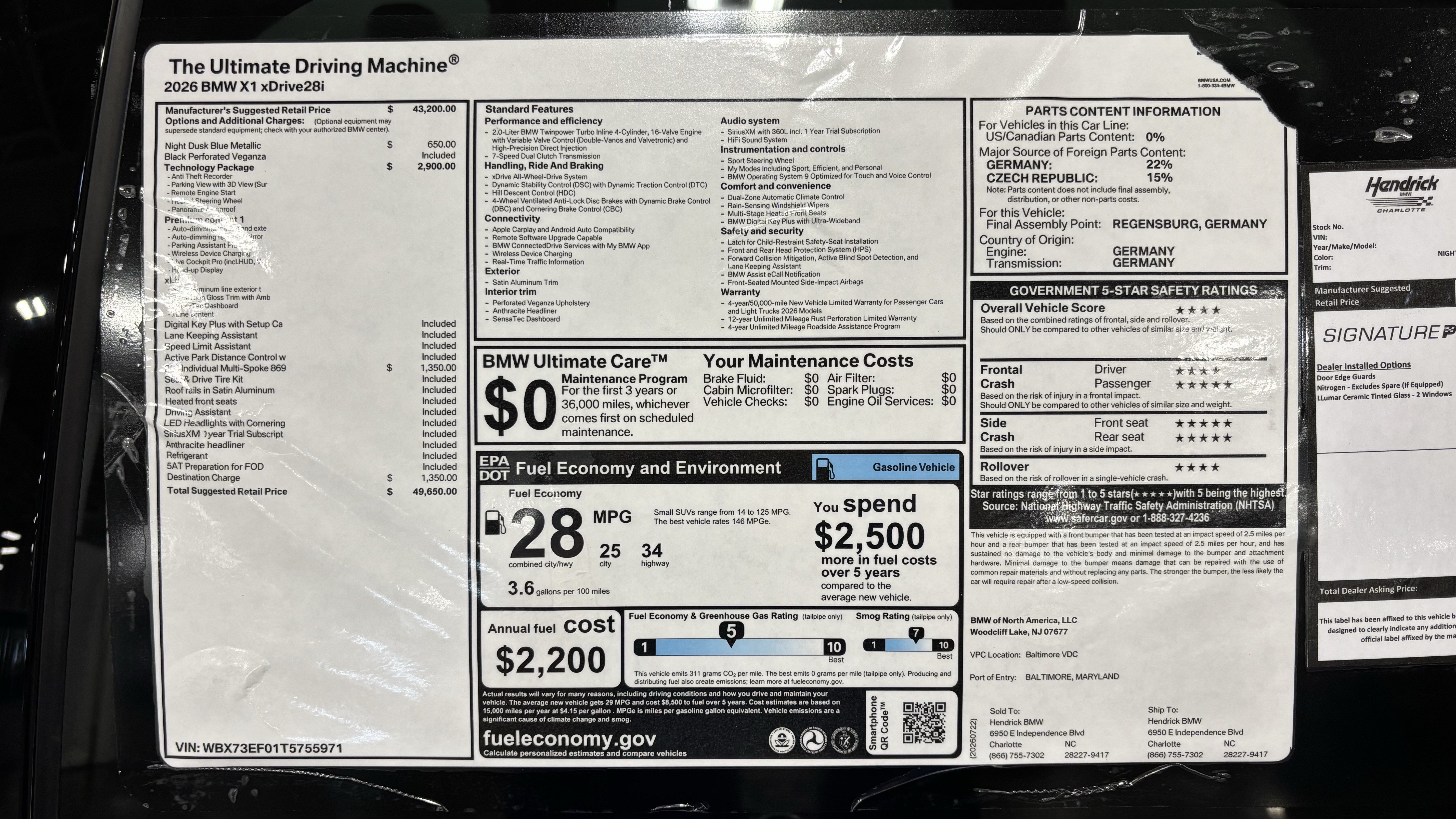 New 2026 BMW X1 xDrive28i w/ Technology Package AWD/4WD image 32