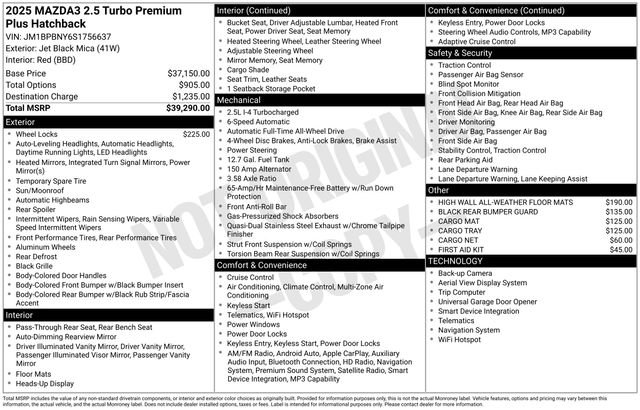 Used 2025 MAZDA MAZDA3 Hatchback w/Premium Plus Pkg image 53