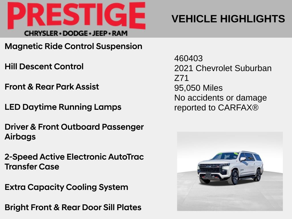 Used 2021 Chevrolet Suburban Z71 w/ Z71 Off-Road Package AWD/4WD image 6