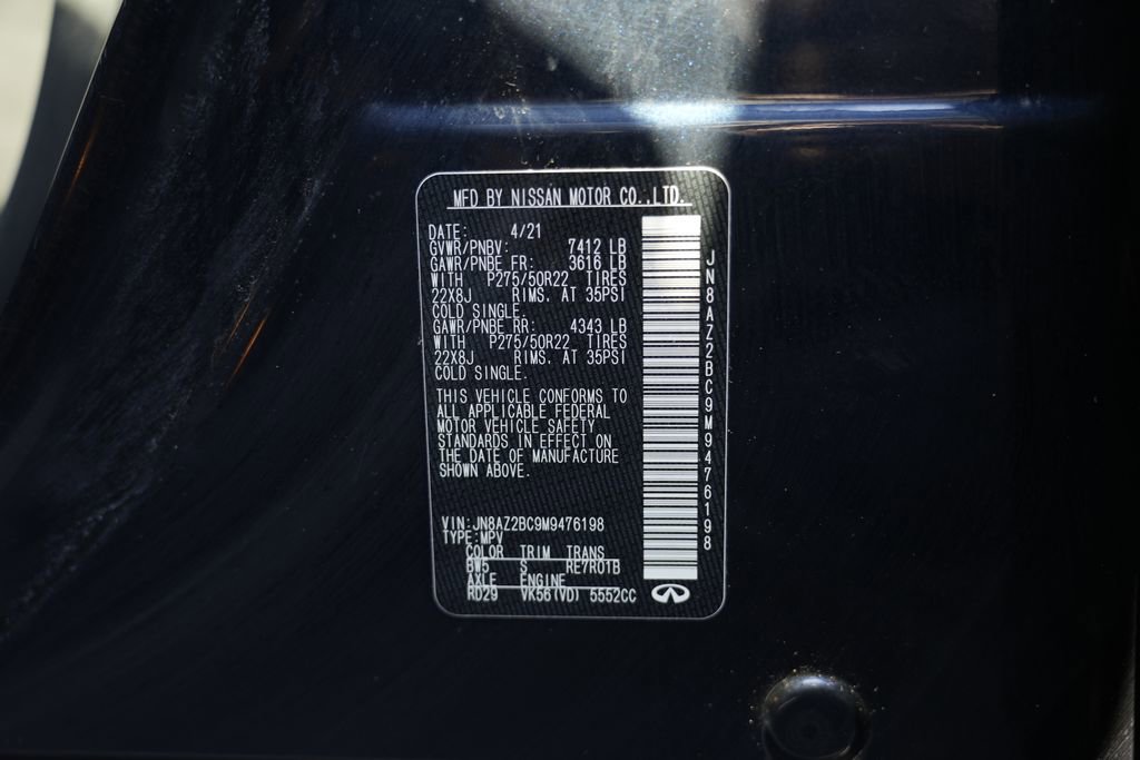 Used 2021 INFINITI QX80 Sensory w/ Cargo Package AWD/4WD image 71