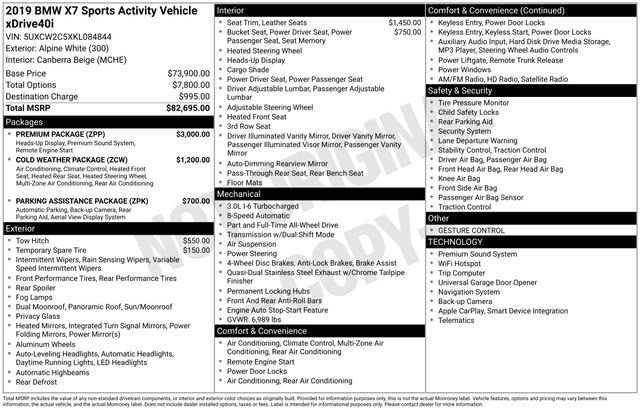 Used 2019 BMW X7 xDrive40i w/ Premium Package image 35