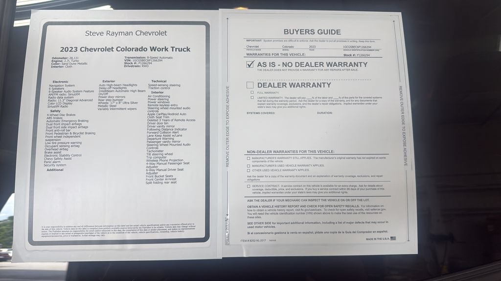 Certified 2023 Chevrolet Colorado W/T RWD image 27