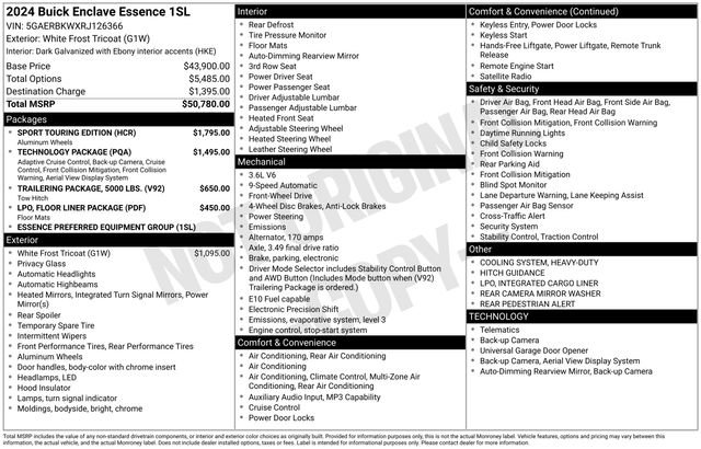 Used 2024 Buick Enclave Essence w/ Sport Touring Edition FWD image 7