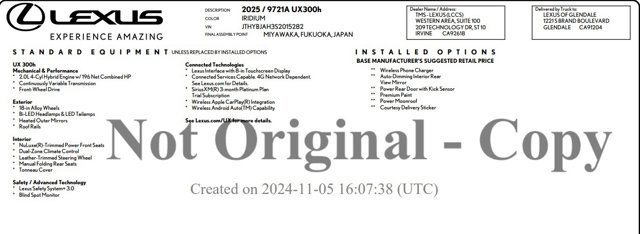 Certified 2025 Lexus UX 300h UX 300h image 3