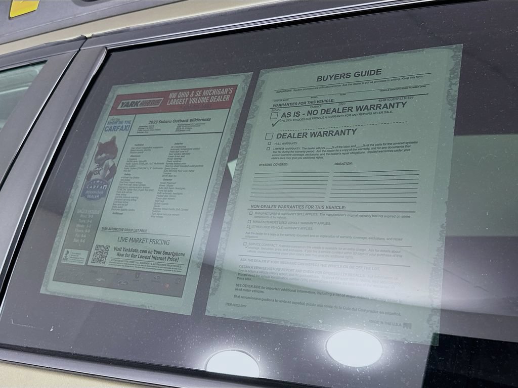 Certified 2023 Subaru Outback Wilderness AWD/4WD image 13