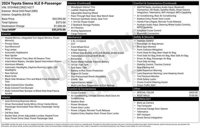 Certified 2024 Toyota Sienna XLE FWD image 7