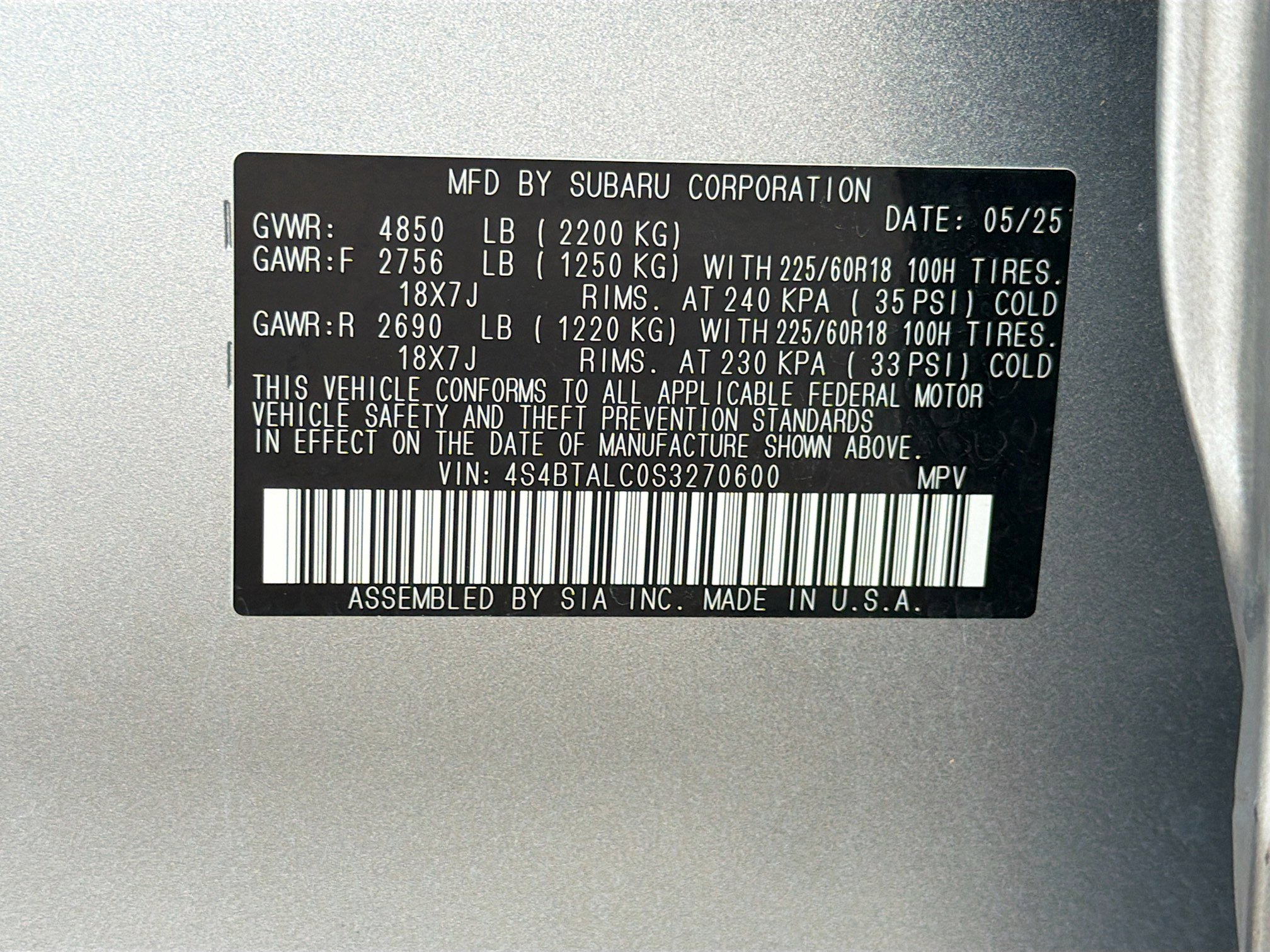 Certified 2025 Subaru Outback Onyx Edition w/ Popular Package #2 image 44