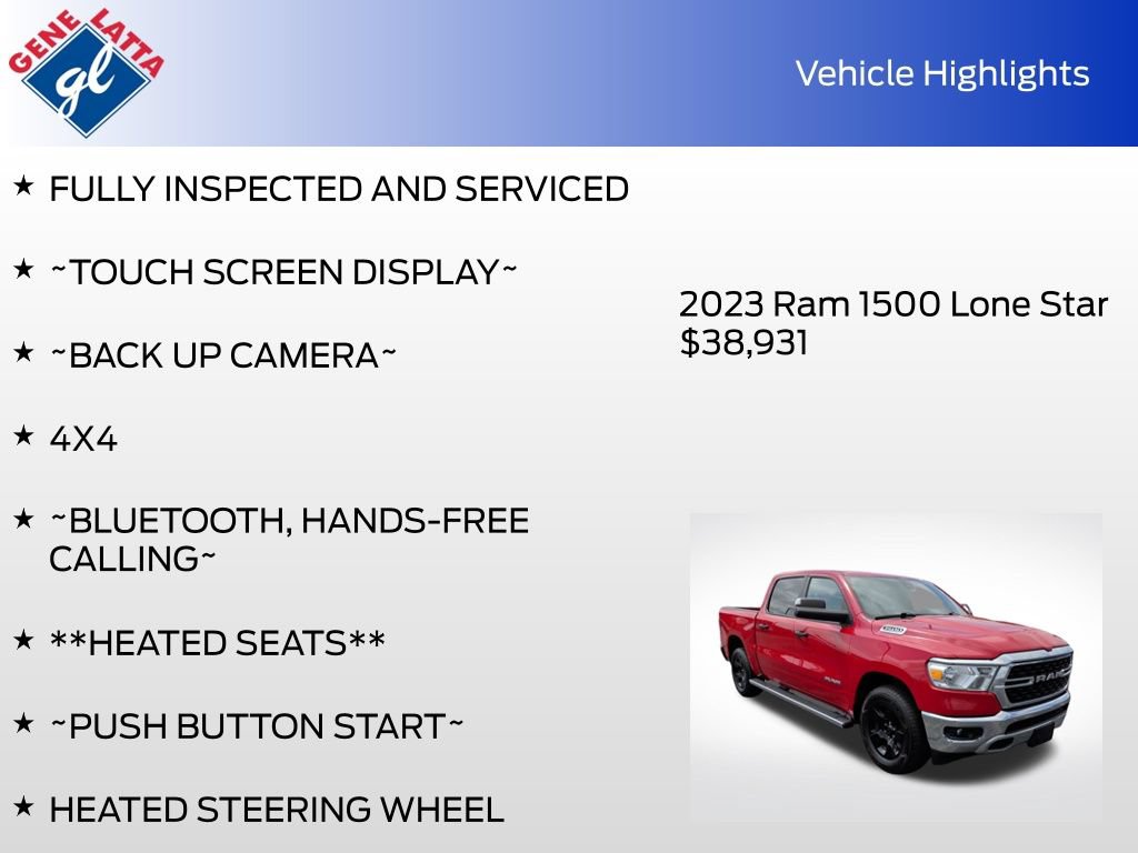 Used 2023 RAM 1500 Lone Star w/ Trailer Tow Group AWD/4WD image 31
