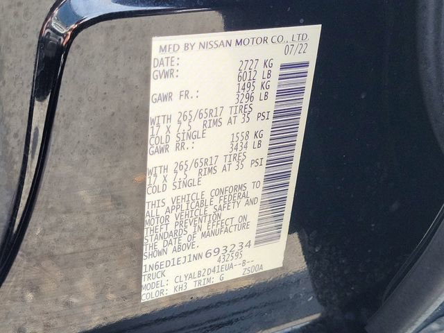 Certified 2022 Nissan Frontier SV image 27