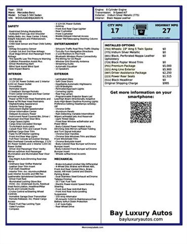 Used 2018 Mercedes-Benz S 560 Sedan image 33