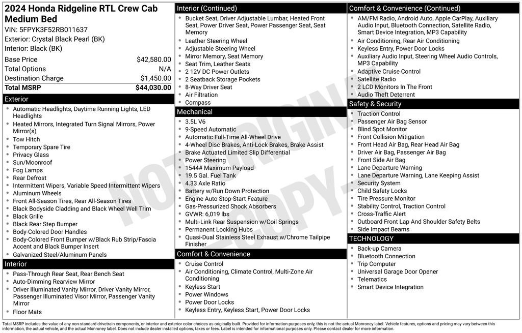 Used 2024 Honda Ridgeline RTL image 28