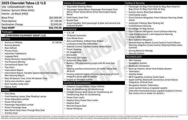 Certified 2025 Chevrolet Tahoe LS AWD/4WD image 46