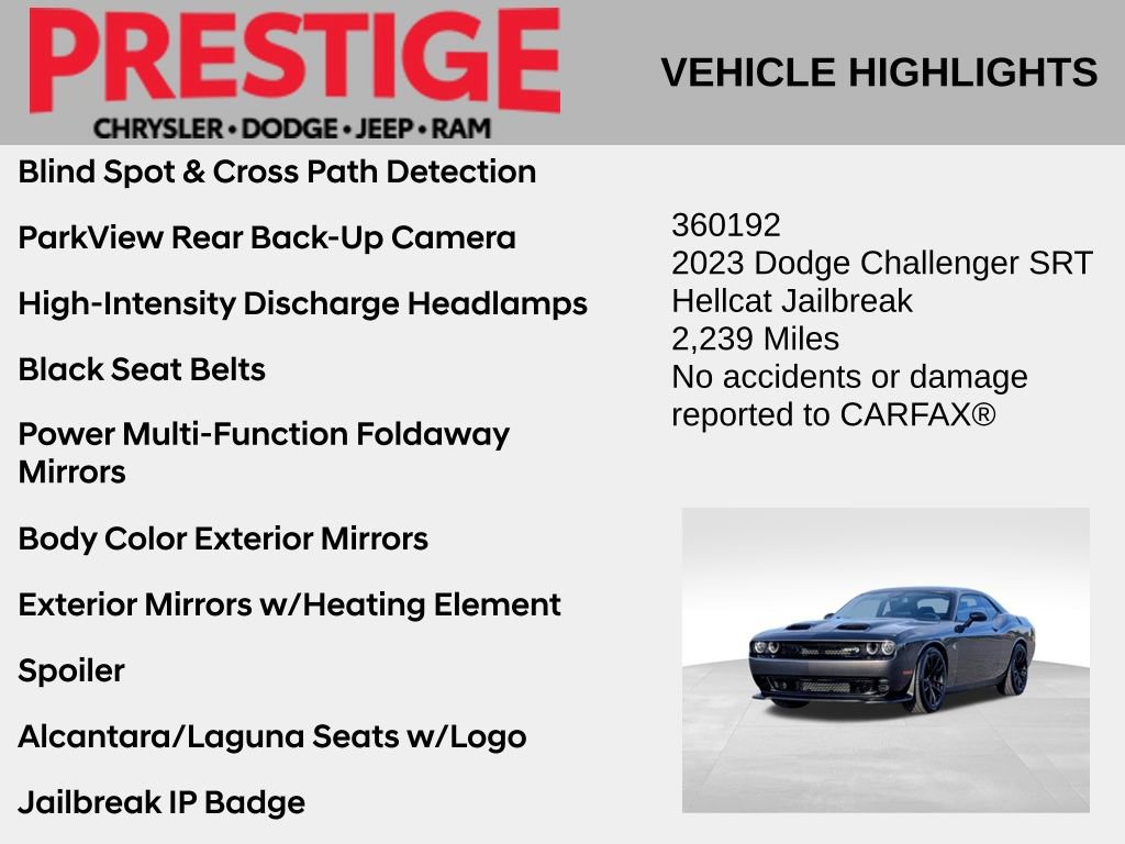 Used 2023 Dodge Challenger SRT Hellcat w/ Driver Convenience Group RWD image 4
