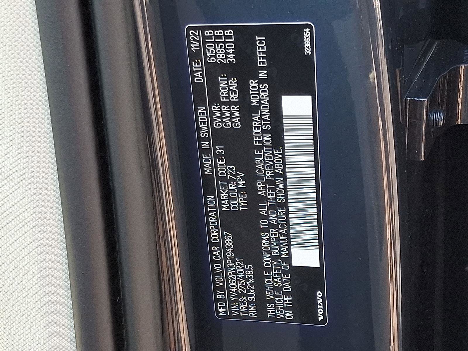 Certified 2023 Volvo XC90 B6 Plus w/ Protection Package Premier AWD/4WD image 26