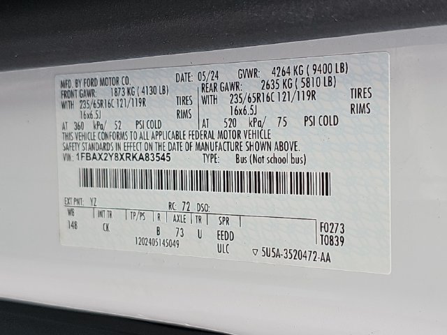 Certified 2024 Ford Transit 350 XLT RWD image 37