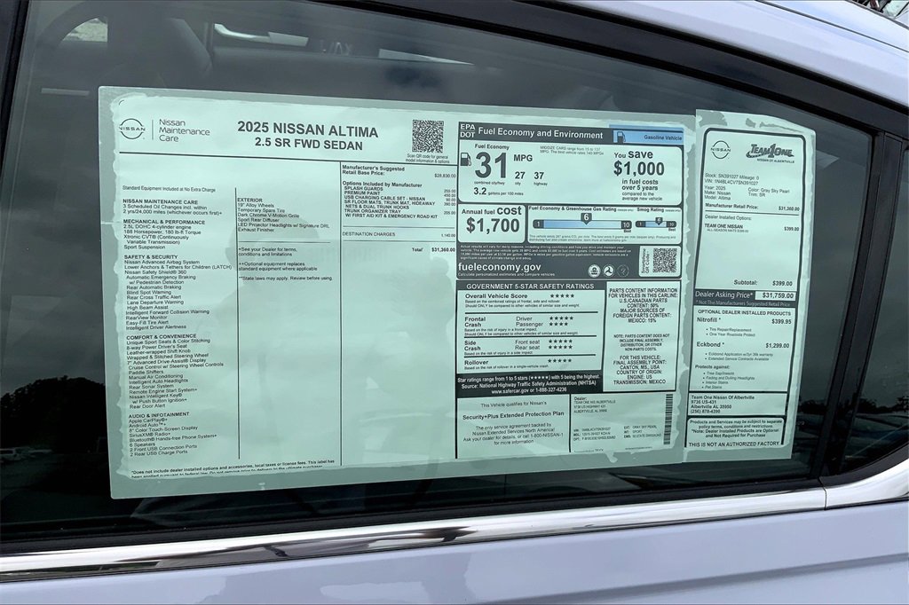 New 2025 Nissan Altima 2.5 SR image 14