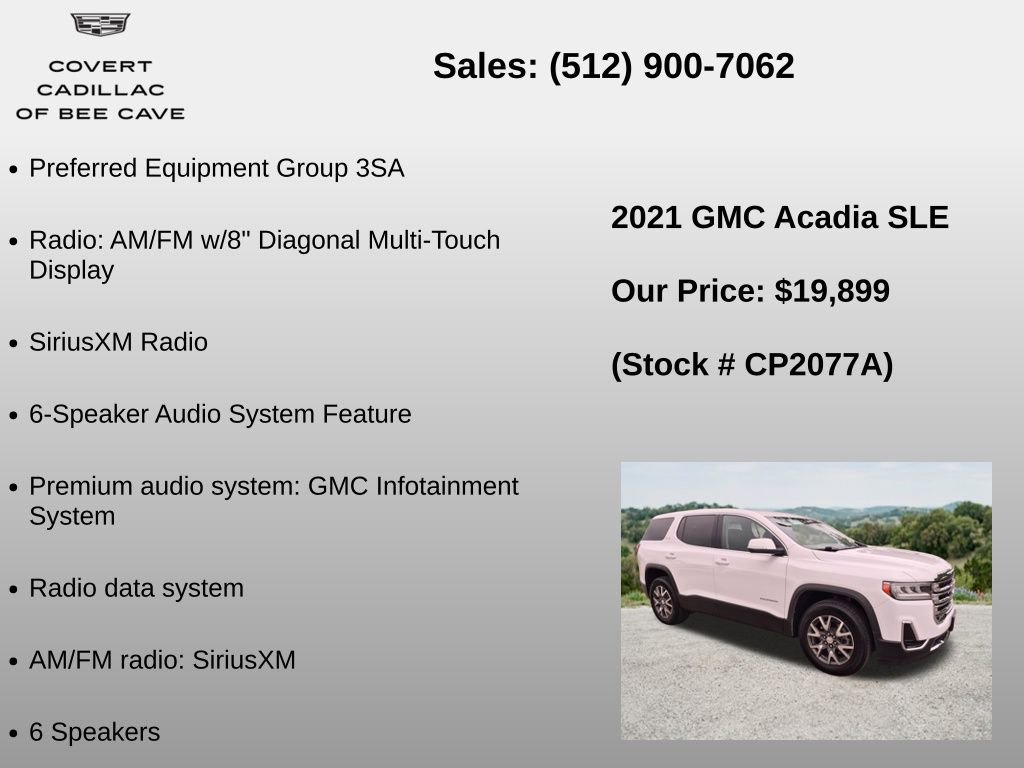 Used 2021 GMC Acadia SLE FWD image 6