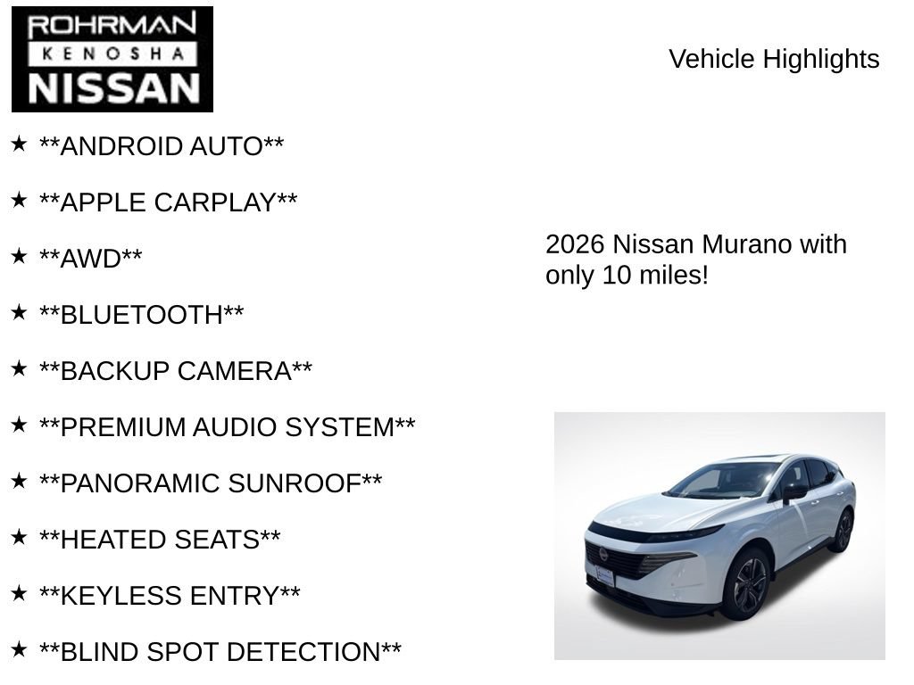 New 2026 Nissan Murano SL AWD/4WD image 8
