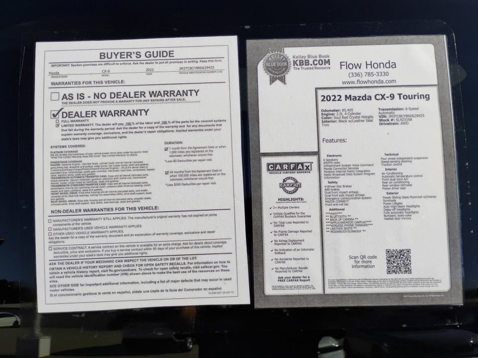 Used 2022 MAZDA CX-9 Touring w/ Touring Premium Package image 33