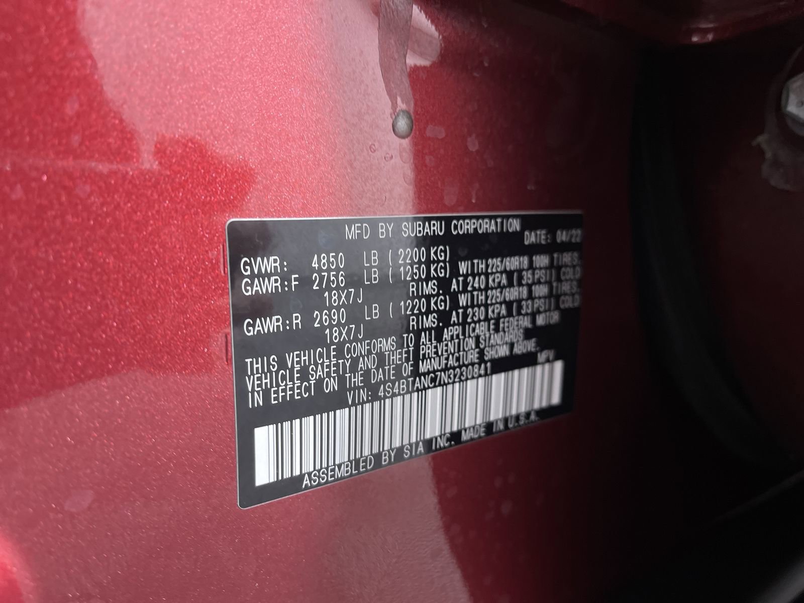 Used 2022 Subaru Outback Limited AWD/4WD image 12