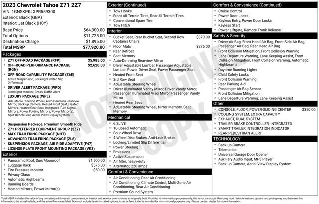 Used 2023 Chevrolet Tahoe Z71 w/ Z71 Off-Road Package image 36