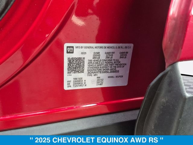 Used 2025 Chevrolet Equinox RS w/ Convenience Package III AWD/4WD image 36
