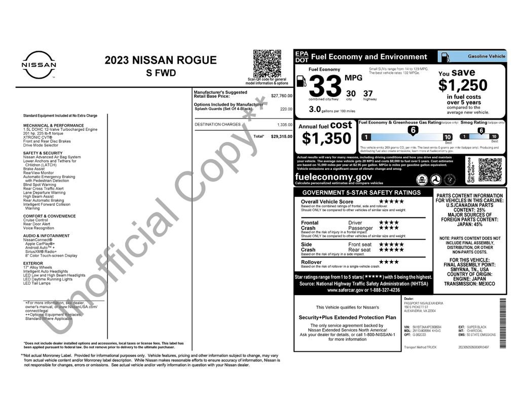 Certified 2023 Nissan Rogue S FWD image 3