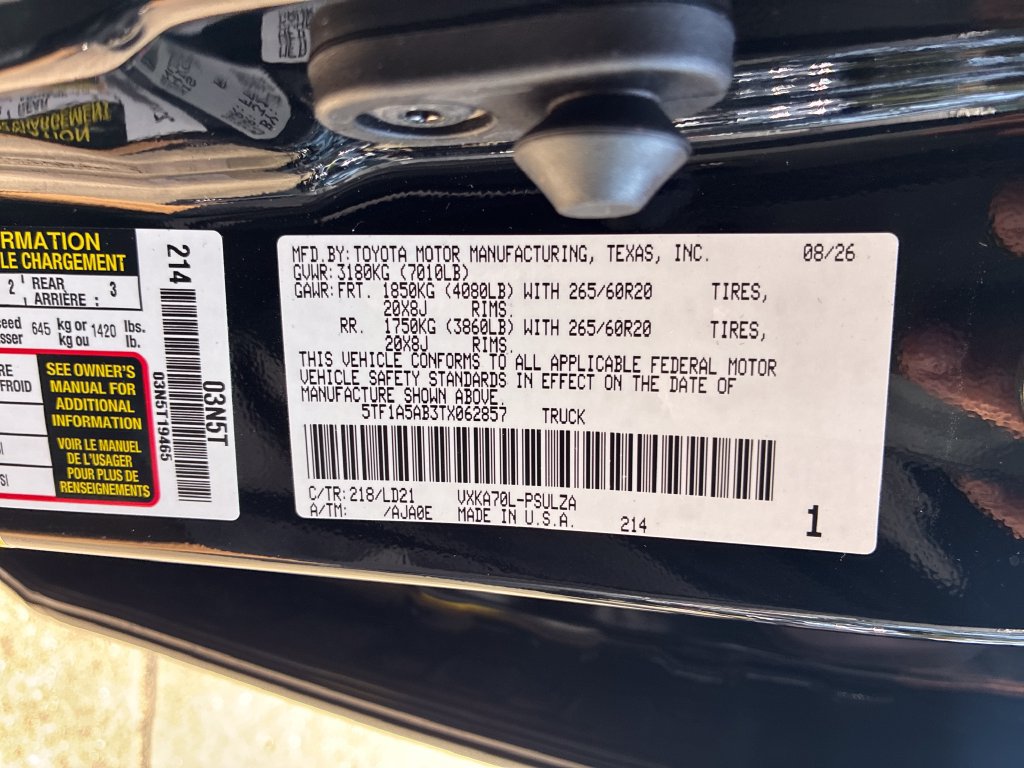 New 2026 Toyota Tundra Limited w/ Power Package RWD image 54