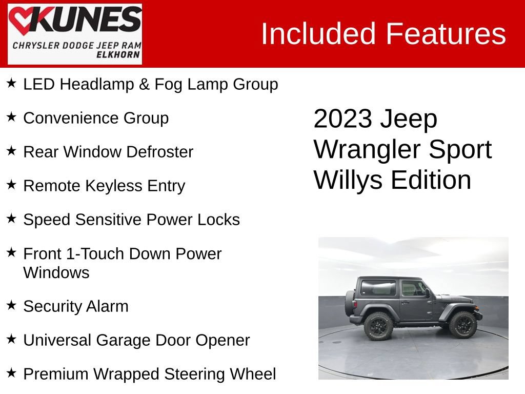 Used 2023 Jeep Wrangler Sport AWD/4WD image 3