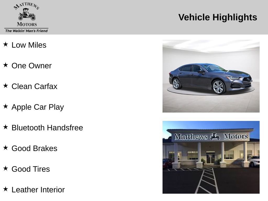Used 2021 Acura TLX w/ Technology Package FWD image 14