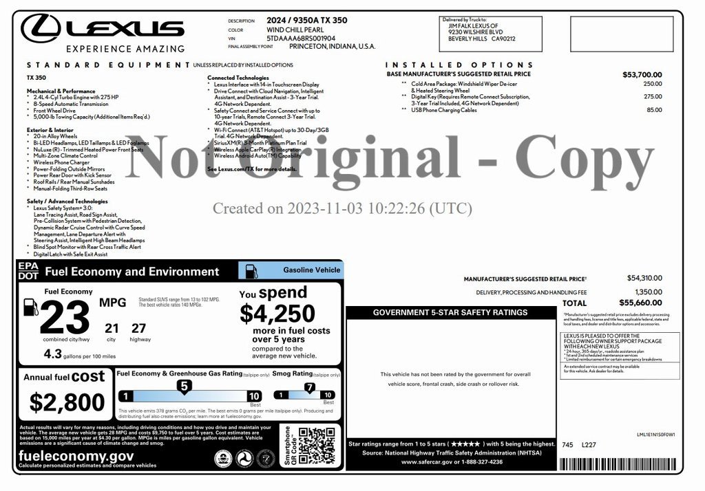 Used 2024 Lexus TX 350 FWD image 4