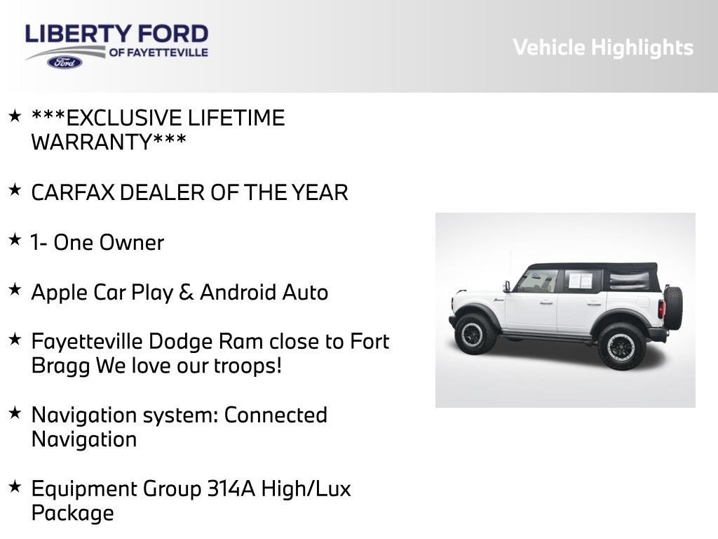 Used 2024 Ford Bronco Outer Banks w/ Sasquatch Package AWD/4WD image 5
