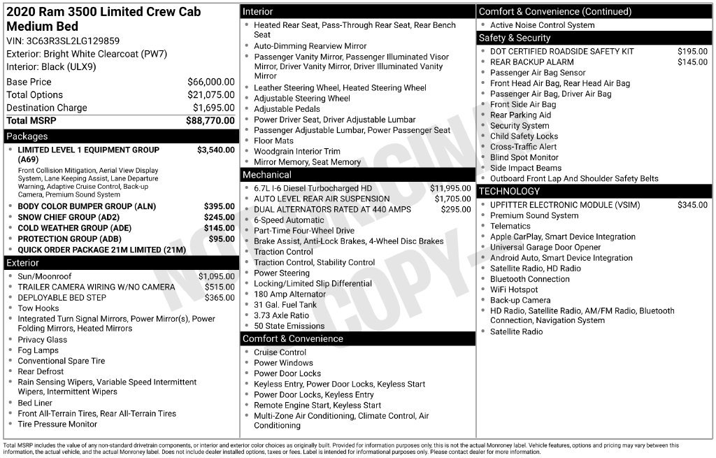 Certified 2020 RAM 3500 Limited AWD/4WD image 2
