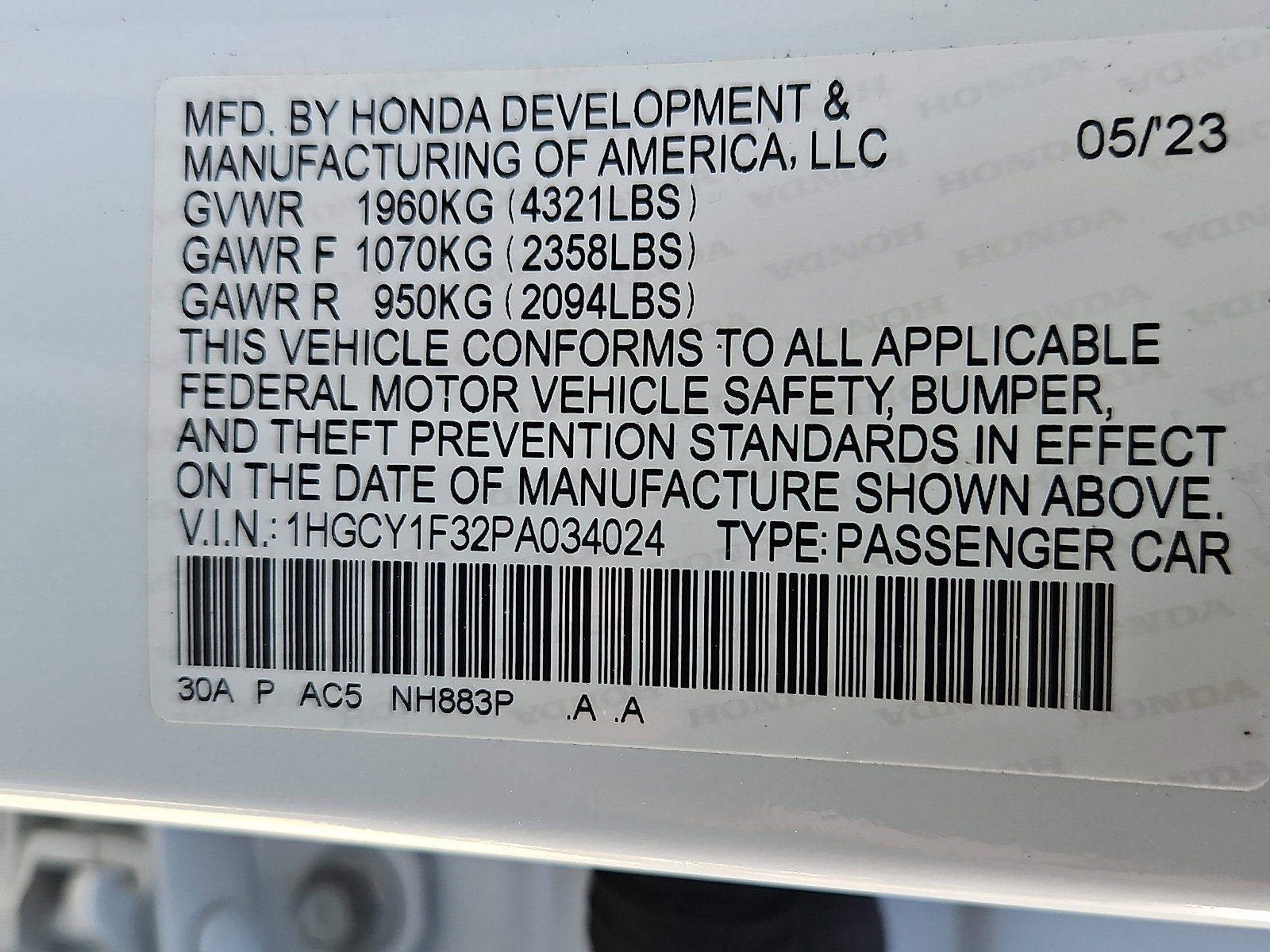 Used 2023 Honda Accord EX image 31