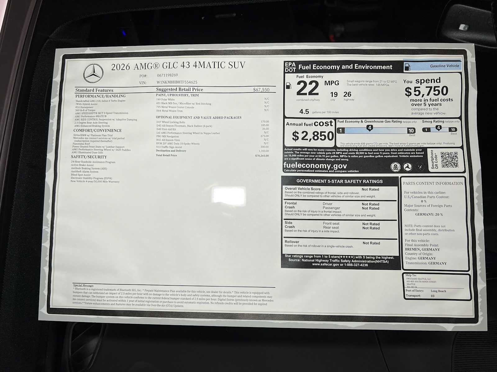 New 2026 Mercedes-Benz GLC 43 AMG 4MATIC image 45