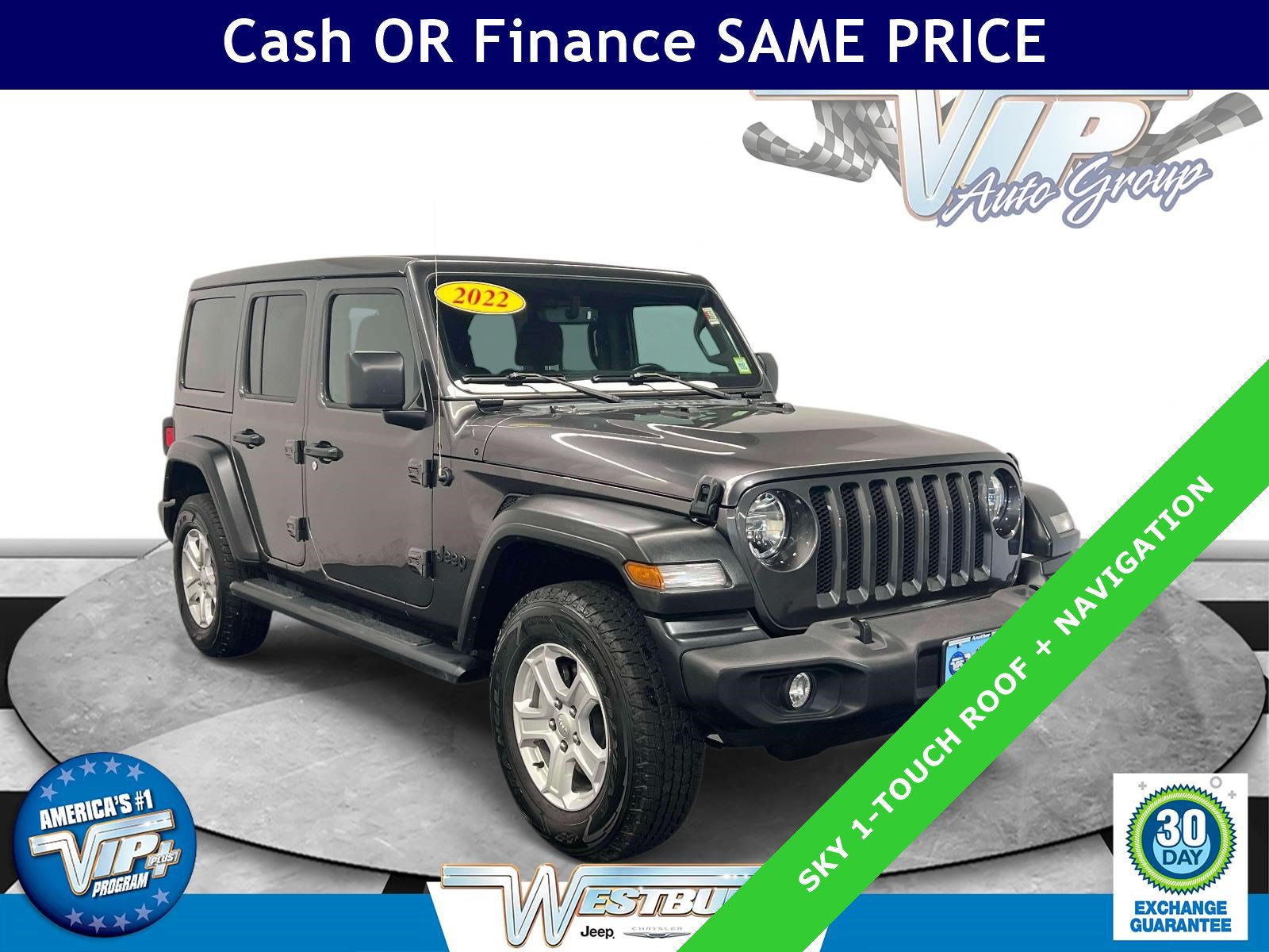 Certified 2022 Jeep Wrangler Unlimited Sport w/ Sun And Sound Package