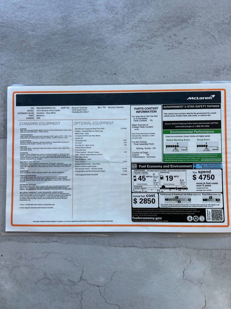 Used 2025 McLaren Artura Spider image 46