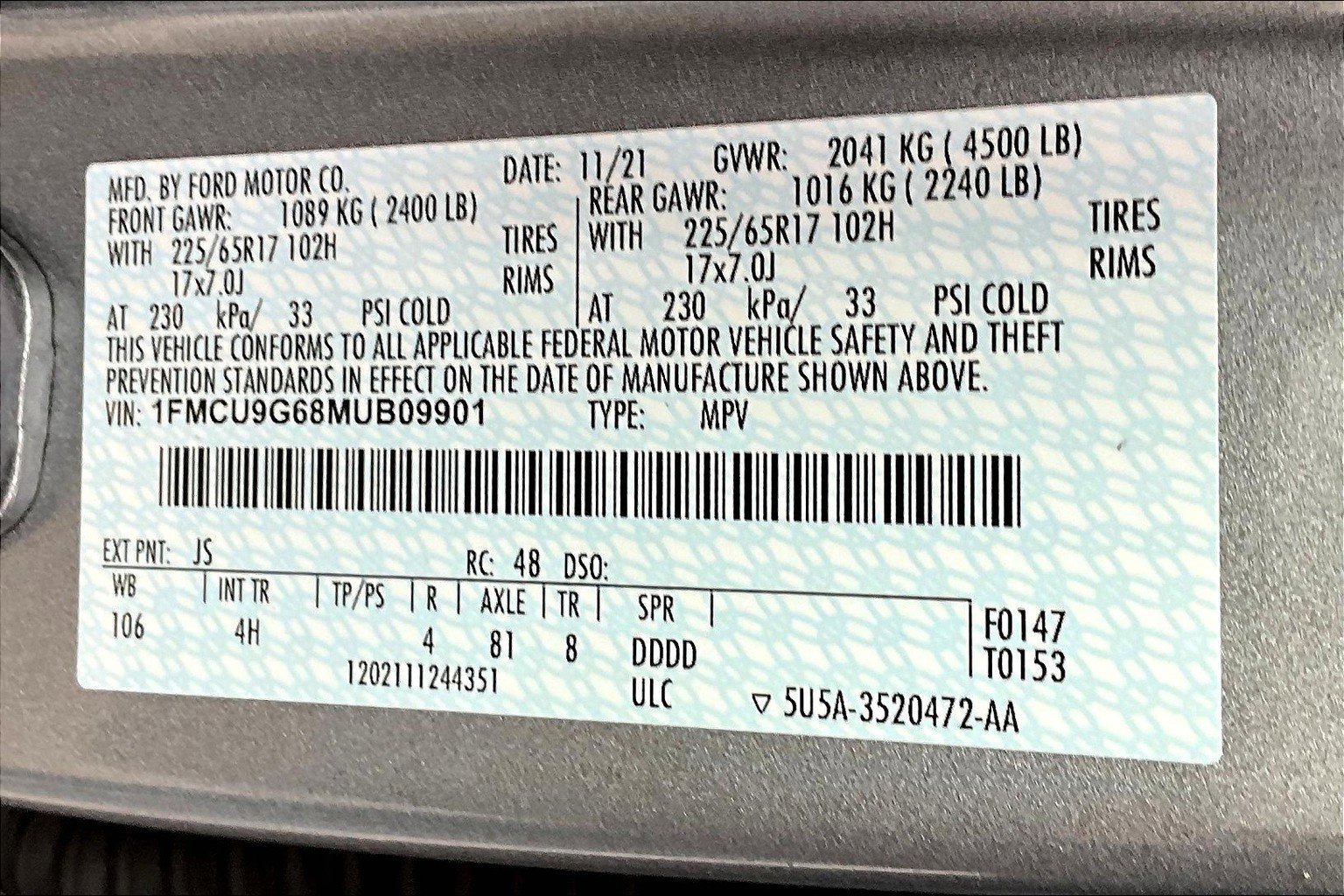 Used 2021 Ford Escape SE w/ Convenience Package AWD/4WD image 36
