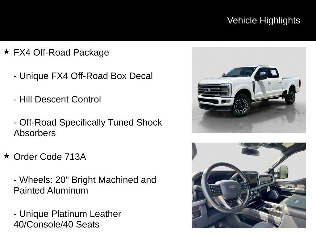 Used 2025 Ford F350 Platinum w/ FX4 Off-Road Package AWD/4WD image 6