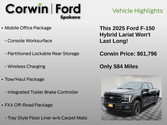 Certified 2025 Ford F150 Lariat w/ Equipment Group 502A High AWD/4WD image 7