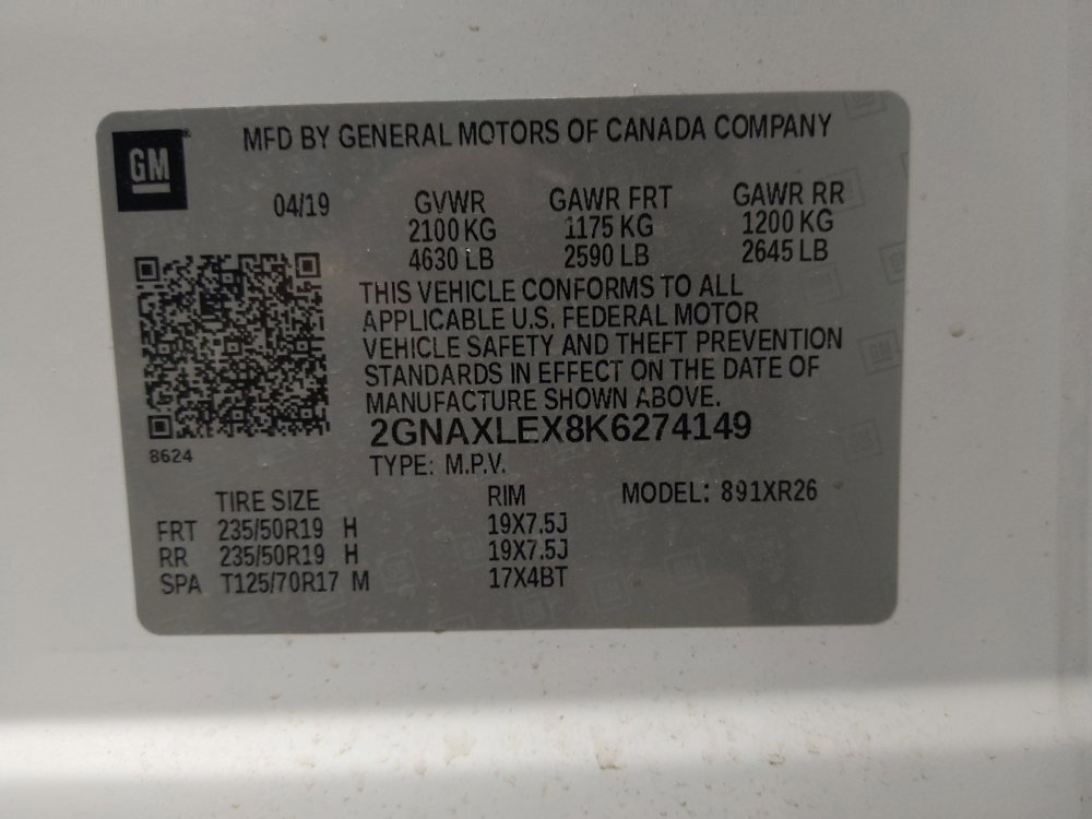 Used 2019 Chevrolet Equinox LT FWD image 33