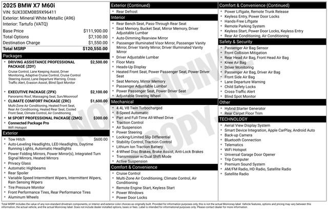 Certified 2025 BMW X7 M60i AWD/4WD image 42