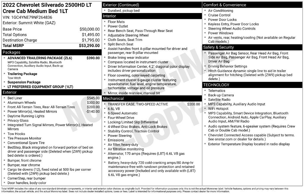 Used 2022 Chevrolet Silverado 2500 LT w/ Advanced Trailering Package AWD/4WD image 7