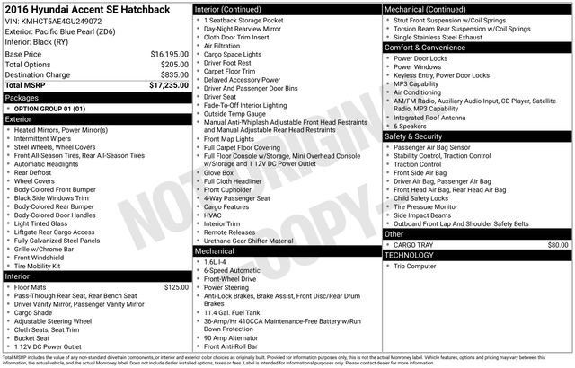 Used 2016 Hyundai Accent SE FWD image 23