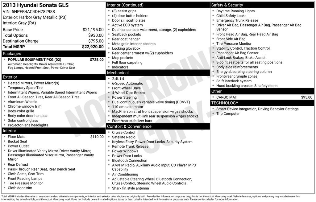 Used 2013 Hyundai Sonata GLS w/ Popular Equipment Pkg image 24