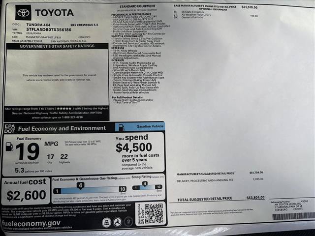 Certified 2026 Toyota Tundra SR5 AWD/4WD image 24